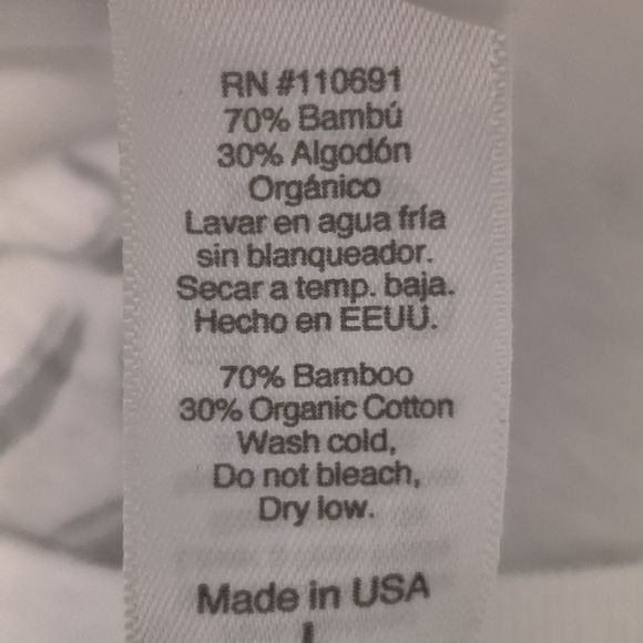 NEW Bamboo/ Organic Cotton Tee "Joy" Mandala White Scoop Neck T-Shirt L 5/$25 - Picture 5 of 9